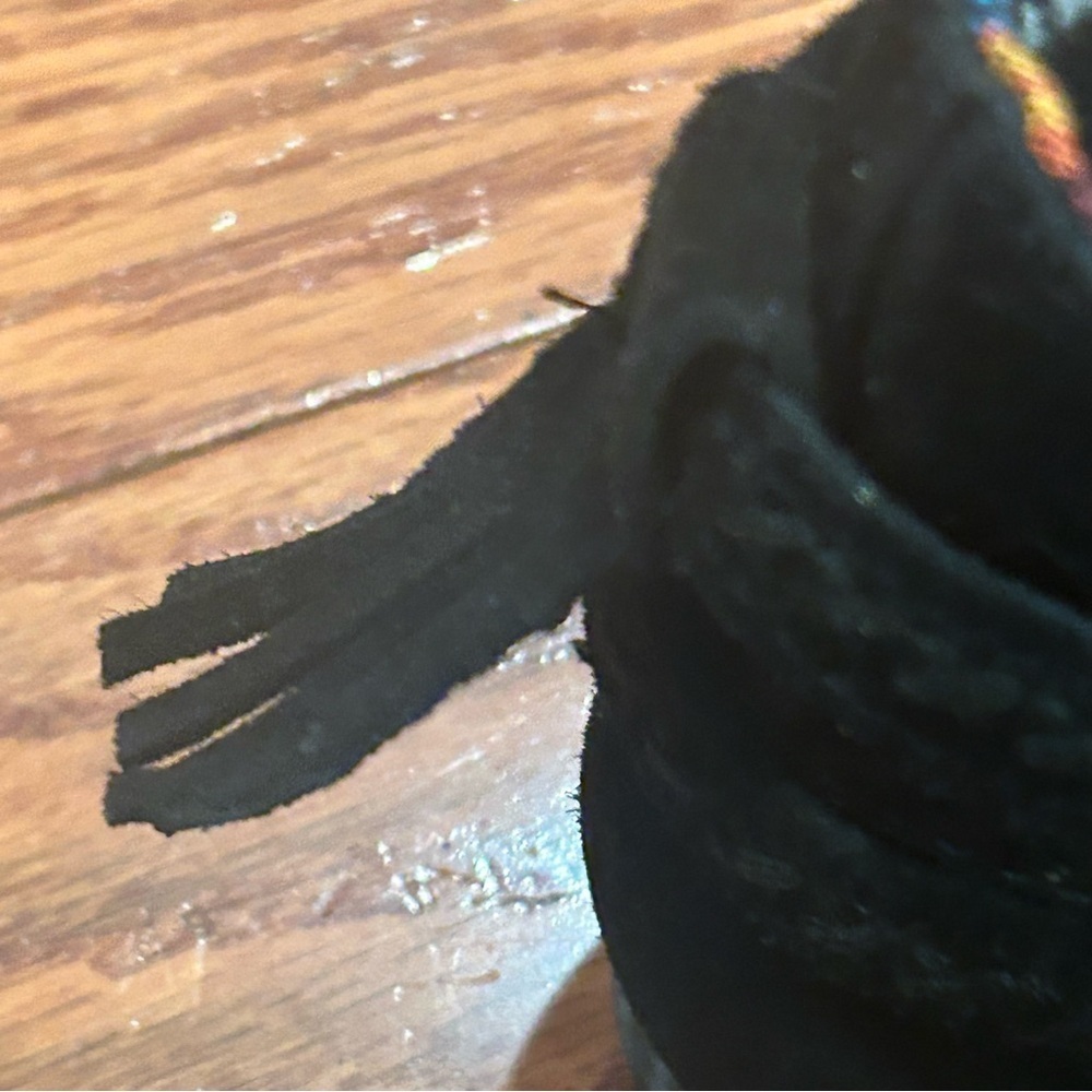 Minnetonka Dixon Black Suede Western Ankle Boots Women’s 8.5 Festival Boho Zip - Picture 10 of 10